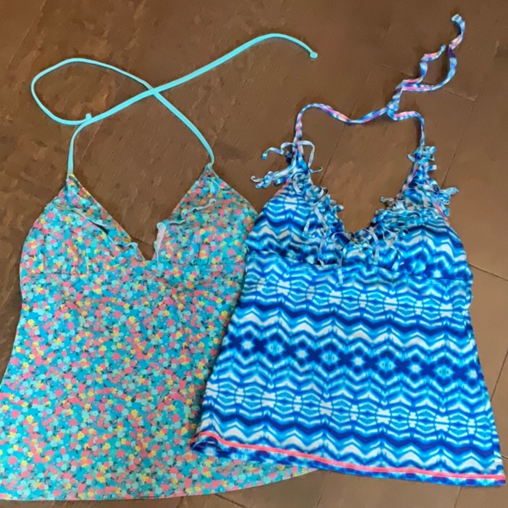 2 tankini tops (hobie brand)